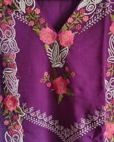 Stylish Organza Digital Printed Kurta Set with Mirror Work & Printed Dupatta – Fully Stitched